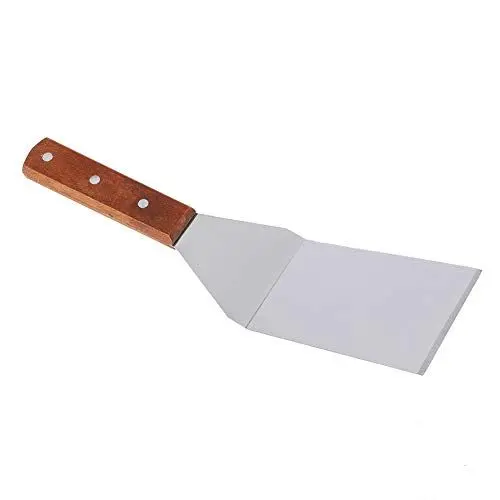 Produktbild: Pizzaschaufel, Edelstahl-Set mit 3 Kochutensilien mit Rutschfestem Holzgriff, Kuchenschneider, Grillwender für Pizza, Kuchen, Käse und Grillspeisen