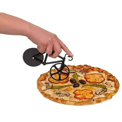 Produktbild: Pizzaschneider,Pizzaroller, Pizza-Schneider Modell Fahrrad aus ABS & Metall