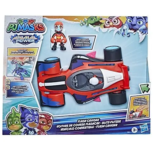 Produktbild: PJ Masks Animal Power Blitz-Flitzer Vorschulspielzeug, verwandelbares Auto mit Lichtern und Geräuschen, ab 3 Jahren