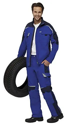 Produktbild: pka BESTWORK Arbeitshose Herren mit Stretch-Bund & Kniepolster-Taschen in Kornblau/Marine Größe 58