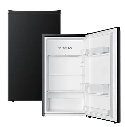 Produktbild: PKM KS93 Kühlschrank mit 0°C Fresh-Zone | 94 L Nutzinhalt | 84cm hoch | 107 kWh/Jahr | Türanschlag wechselbar | leichte Reinigung | Höhenverstellbare Füße | (Schwarz)