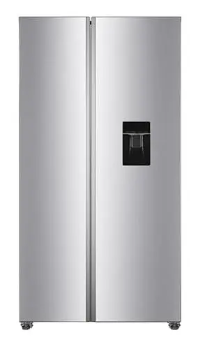 Produktbild: PKM SBS444DIXWD Kühl-Gefrierkombination | Side by Side | Inox Design | 288 Liter Kühlen | 148 Liter Gefrieren | Energieeffizienzklasse D | Wassertank | Schnellgefrieren Modus | Türalarm| Freistehend|