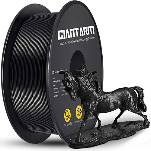 Produktbild: PLA Filament 1.75mm, GIANTARM 3D Drucker Filament PLA Schwarz 1kg Spool