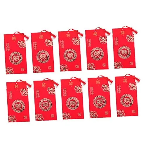 Produktbild: PLAFOPE Chinesische Hochzeitseinladungskarten - 10er-set - Hochzeitskarte Mit Romantischem Design