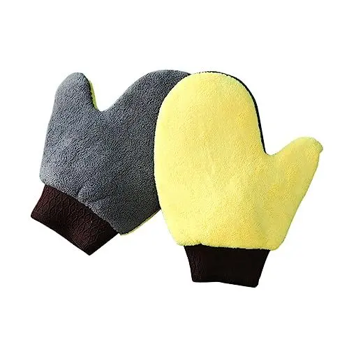 Produktbild: PLAFOPE 2er-pack Autowaschhandschuhe Kratz-autoreinigungspad-handschuhe Nicht Aus Fleecematerial Für Die Autopflege