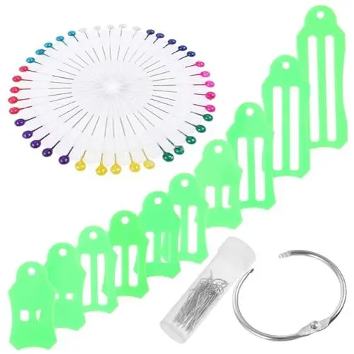 Produktbild: PLAFOPE 1 Satz Bandmacher Quilting Bias Maker Farbband Schrägbandwerkzeug aus Stoff nähzubehör set Nähzubehör-Set Quiltnadel mit Aufbewahrungskette Nähclips in mehreren Größen Plastik Blue