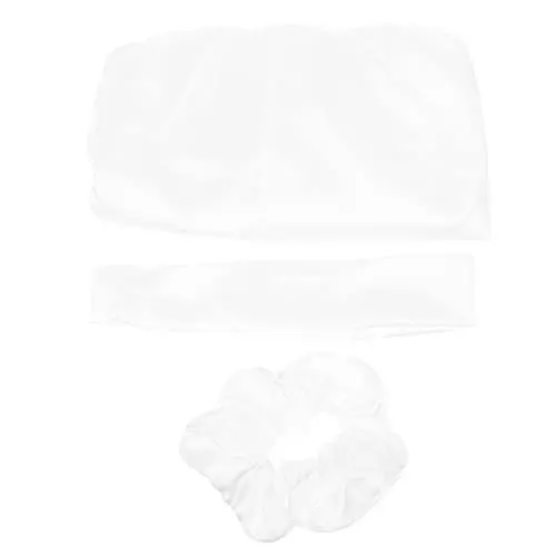 Produktbild: PLAFOPE Set Aus Satin-schlafhaarseilen Schlafmütze Mit Breiter Elastischer Haarpflegehaube Für Das Haar