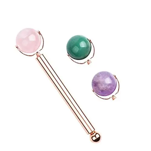 Produktbild: PLAFOPE 1satz Jade Roller Für Gesichtsmasage Teiliges Mit Ersatzrollen Und Rollerstab Gegen Schwellungen Rötungen Für Hautpflege Leicht Und Tragbar Für Und Entspannende Anwendungen