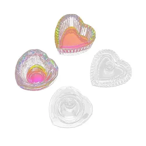 Produktbild: PLAFOPE 2St Nail Art Kristallbecher Tablett zum Zeichnen von Nägeln nagel dappen gericht Seifendose wandfest liquid behälter deckchen Nagelkristallbecher Glaswaren Maniküre-Kunstbecher