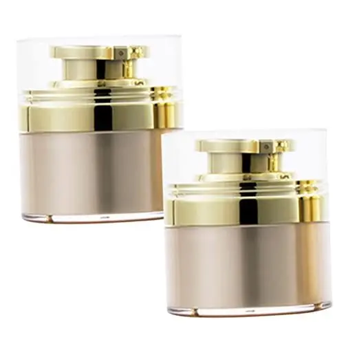 Produktbild: PLAFOPE 2 Stücke Creme Jar Vakuum Flasche Dispenser Push-typ Pumpe 30ml Gold Vogel-design Hautpflege Lagerung
