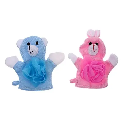 Produktbild: PLAFOPE 2st Badetuch Für Kinder Doppelseitige Peeling-handschuhe Kinderhandschuhe Tierischer Badeschwamm Körperpeeling-handschuh Babyschwamm Zum Zusammengesetzte Baumwolle