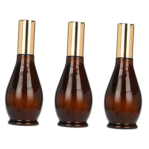 Produktbild: PLAFOPE 100 Ml Hellbraune Kürbisglas-make-up-sprühflaschen Wiederverwendbarer Aufbewahrungshalter Aufbewahrungsbehälter Tragbare Sprühgeräte Einfach Zu Verwenden