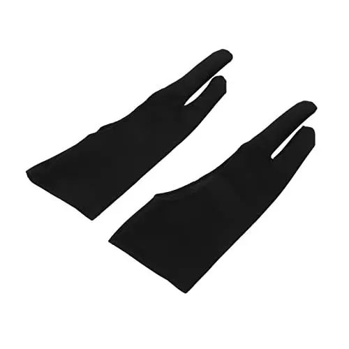 Produktbild: PLAFOPE 4-teilige Multifunktions-zeichenhandschuhe Für Grafiktabletts Linke/rechte Hand Zwei-Finger-Handschuhe Künstlerhandschuhe Skizzierhandschuhe