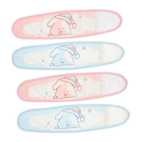 Produktbild: PLAFOPE Bauchnabelgurt Für Säuglinge Baby-bauchband – 4 Stück Nabelschnurschutz Aus Baumwolle Für Neugeborene – Weicher Und Bequemer Wickel