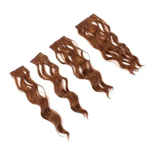 Produktbild: PLAFOPE 4 Stück Haarverlängerungen Pferdeschwanz-clips Für Frauen Gewellte Synthetische Haarteile
