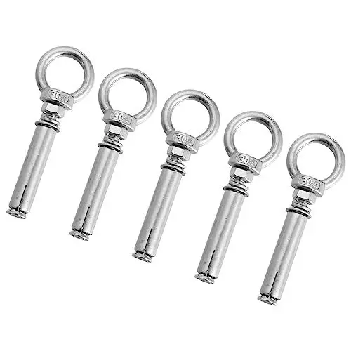 Produktbild: PLAFOPE 5 Stück Edelstahl-Heberinge mit Dehnschraubenbolzen x 60 mm Ringschraube mit Muttern