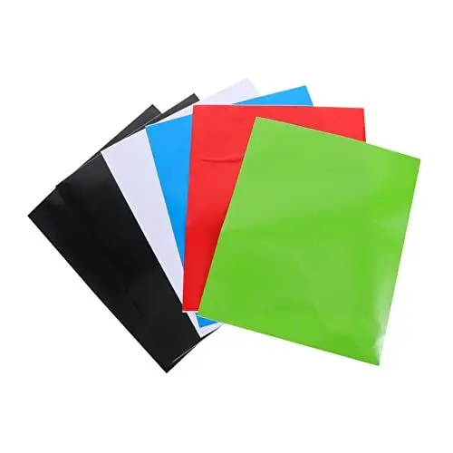 Produktbild: PLAFOPE 6blätter Selbstklebende Pvc Vinyl Folien Für Projekte Rot Hellblau Hellgrün Für Wände Und Kreative Bastelarbeiten