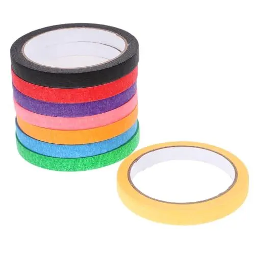 Produktbild: PLAFOPE 12 Mm Breites Abdeckband 8 Bunte Rollen Maler- Und Auto-abdeckband Aquarellpapier Künstlerband Dekoratives Klebeband Zum Basteln