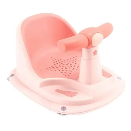 Produktbild: PLAFOPE Badesitz badewanne kindersitz für Kleinkinder Badewannensitz für Babys badewannensitz babysitz Kind Badewanne Sitz Babybadestuhl für Wanne Babypartysitz pp Rosa