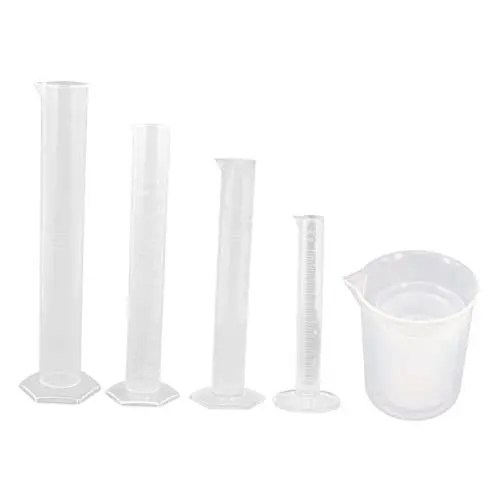 Produktbild: PLAFOPE Becher 1 Satz Messzylinder- Und Becher-sets Verschlossener Messzylinder Labor Laborzylinder Graduierter Messzylinder Experiment Messzylinder Flüssig Plastik Container