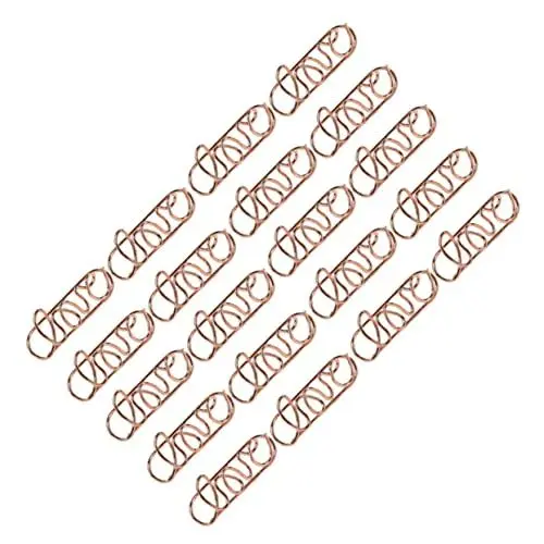 Produktbild: PLAFOPE Clips 20st Büroklammern Spaßpapierklemmen Große Binderclips Niedliche Papierklammern Gold- Papierclip Goldpapierklammer Papierclips Gold. Medium Binder Clips. Karikatur Roségold