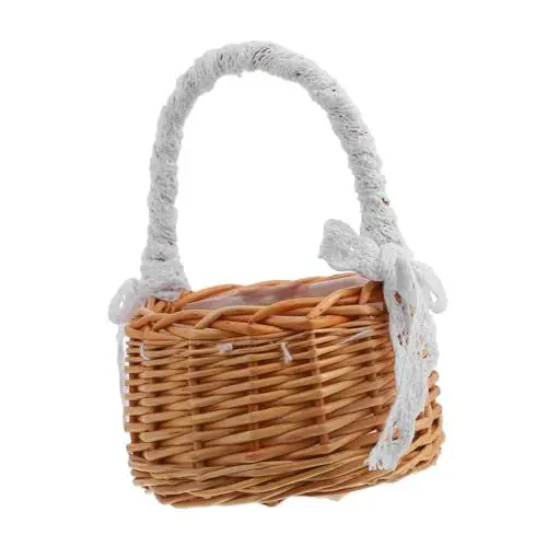 Produktbild: PLAFOPE Rattan-picknickkorb Große Blumenmädchenkörbe Haushaltswaren Natürlich Gewebter Korb Für Obstbehälter