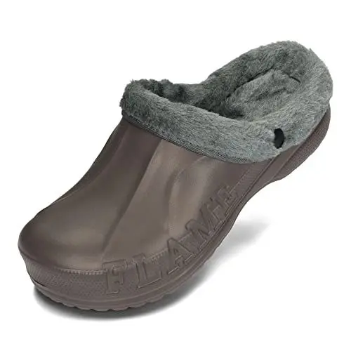 Produktbild: PLAME Herren Eva Clogs Gefüttert Warme Hausschuhe Gartenschuhe 41-46 EU (Graphit, EU Schuhgrößensystem, Erwachsene, Numerisch, M, 42)