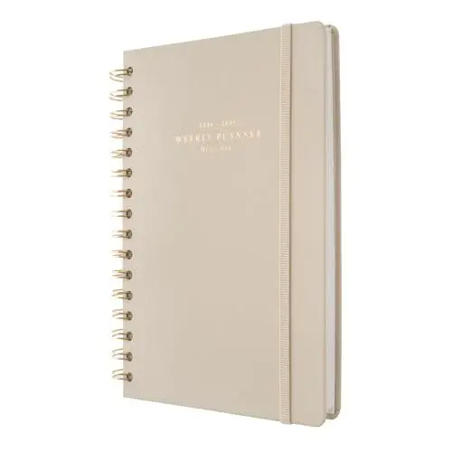 Produktbild: Planer 2024 2025 Kalender 2025 Buchkalender Kokonote Mist Gray Schulplaner 2024 2025 A5 - Schülerkalender 2024 2025 Ringbuch A5 Grau Terminplaner 2024/2025 – Wochenplaner 2024