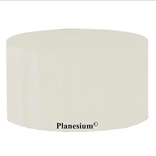 Produktbild: PLANESIUM Premium Gartentisch RUND Gartenmöbel Hülle Abdeckung Schutzhülle Haube Abdeckplane Garnitur wasserdicht atmungsaktiv reißfest 575g/lfm ø 135cm x H 70cm Weiß