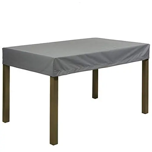 Produktbild: Planesium Premium Gartentisch Schutzhülle Gartenmöbel Abdeckung Hülle Haube Abdeckplane Garnitur wasserdicht atmungsaktiv 575g /lfm (Anthrazit Breite 150cm x Tiefe 90cm x Höhe 15cm)