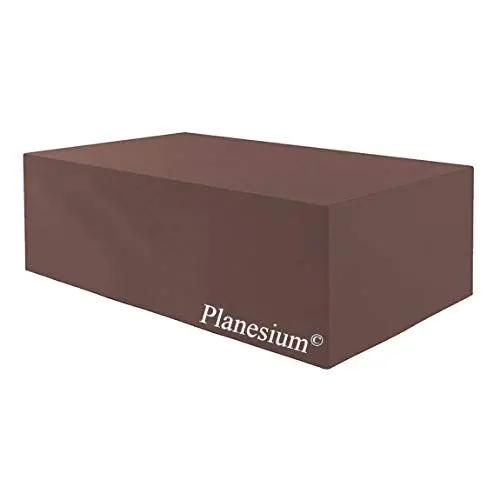 Produktbild: Planesium Premium Schutzhülle Gartenmöbel Abdeckung/Gartentisch Hülle Haube Abdeckplane wasserdicht atmungsaktiv reißfest Garnitur Lounge 575g/lfm B 250cm x T 250cm x H 100cm Kaffee Latte
