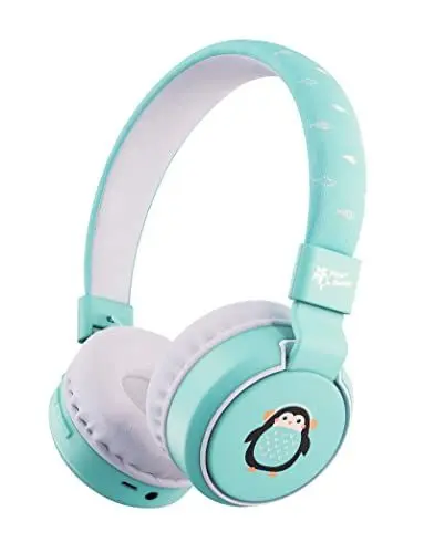 Produktbild: Planet Buddies Bluetooth Kopfhörer Kinder, Faltbare Kinderkopfhörer Ab 3 Jahre, Kabellose Pinguin Kopfhörer Für Kinder Mit Mikrofon, 85dB Lautstärkebegrenzer, Für Tablets und Telefones, Schule, Musik