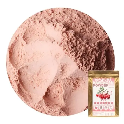 Produktbild: Plant Gift 100% Pure Hawthorn Powder 100G/3.25oz 山楂粉, Nicht-GVO-Pulver, keine Füllstoffe, keine Zusatzstoffe, natürliches Hagedornmehl, bester Geschmack für Smoothies, Getränke, Kaffee und Backen