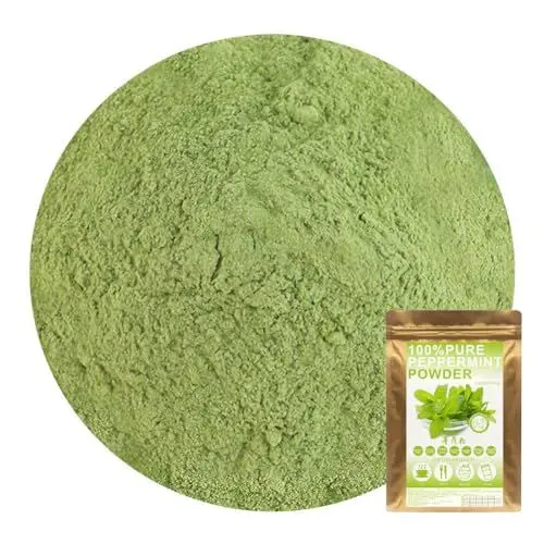 Produktbild: Plant Gift 100% Pure Peppermint Powder 100G/3.25oz 薄荷粉, Non-GMO-Pulver, ohne Füllstoffe, ohne Zusatzstoffe, natürliches chinesisches Mehl, verleiht Geschmack und Aroma