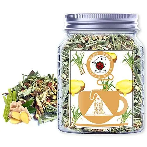 Produktbild: Plant Gift Lemon Ginger Tea (Zitronengras, Ingwer, Süßholz, Rooibos -Tee) Teebeutel, Förderung der Kreislauf Schönheit und Gesundheit Entfernen 70G/2.5oz