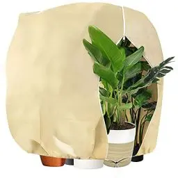 Produktbild: Plant Protection Winter, Frost Protection, Cold Protection, Plant Protection Bag for Plants with Zip Drawstring, Thick Winter Protection Cover, Pot Plant Bag for Olive Trees, XXL 120 x 180 cm, Beige