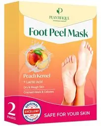 Produktbild: Plantifique Fußmaske - Hornhaut Socken - Fussmaske Pfirsich 2 Paar Hornhautentferner Socken - Extreme hornhaut entfernen fuß Foot Peel Mask Fußpeeling - Anti Hornhaut Socken - Hornhaut Foot Mask
