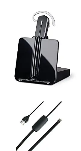 Produktbild: Plantronics CS540 Kabelloses DECT-Headset mit APS-11- Einohr (Mono), veränderbar (3 Tragevarianten) - Anschluss an Tischtelefon - Mikrofon mit Geräuschunterdrückung, Schwarz
