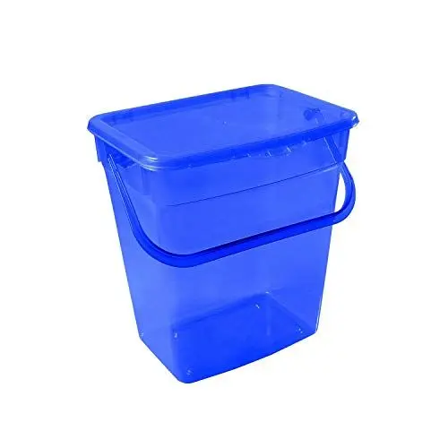 Produktbild: Plast Team Waschpulver Aufbewahrungsbox mit Deckel Futterbehalter Behälter (10L, Blau)
