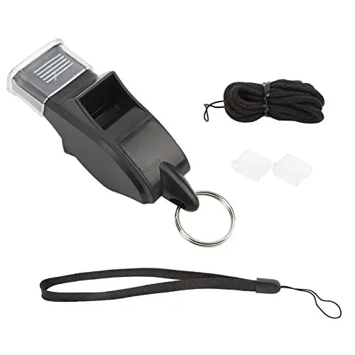 Produktbild: PLASTIC SPORTS WHISTLE LARGE CRISP SOUND WITH LANYARD FOR REFEREE TRAINING SURVIVAL SCHOOL