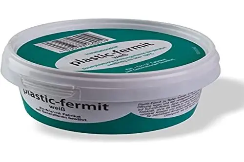 Produktbild: Plastic-Fermit weiß, Dauerplastische Dichtungsmasse, temperaturbeständig bis über 100°C (500g Dose)