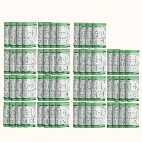 Produktbild: PlasticFri 20 Liter Biomüllbeutel Mülltüten 840 stück Abfallbeutel, 100% biologisch abbaubar o certfizierte kompostierbare 