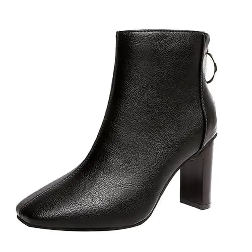 Produktbild: Plateau Stiefel Damen Schwarz Flache Mit Schuhen Eigenschaften: Overknee Stiefel Flach (Black, 39)