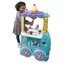 Produktbild: Play-Doh Kitchen Creations Großer Eiswagen, Spielset mit 27 Accessoires, 12 Dosen und realistischen Geräuschen,3 Years+