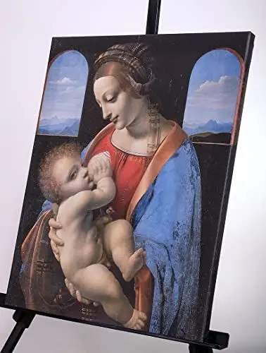 Produktbild: PLAYMATS Reproduktion von Leonardo Da Vinci - Madonna Litta 50x40 cm