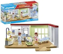 Produktbild: PLAYMOBIL Action Heroes 71616 Entbindungsstation, zu über 80 % aus recycelten und biobasierten Materialien, detailreiches Spielzeug für Kinder ab 4 Jahren