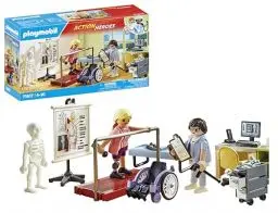 Produktbild: PLAYMOBIL Action Heroes 71617 Orthopädie, liebevolle Behandlung von Patient:innen, zu über 80 % aus recycelten und biobasierten Materialien, detailreiches Spielzeug für Kinder ab 4 Jahren