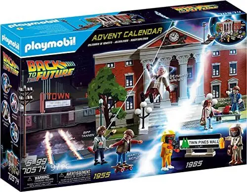 Produktbild: PLAYMOBIL Adventskalender 2021-70574 Back to The Future mit Sammelfiguren und Zubehörteilen der Science-Fiction-Triologie hinter jedem Türchen, 97-teilig, Ab 5 Jahren