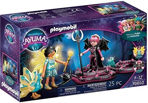 Produktbild: PLAYMOBIL Adventures of Ayuma 70803 Crystal Fairy und Bat Fairy mit Seelentieren, Ab 7 Jahren