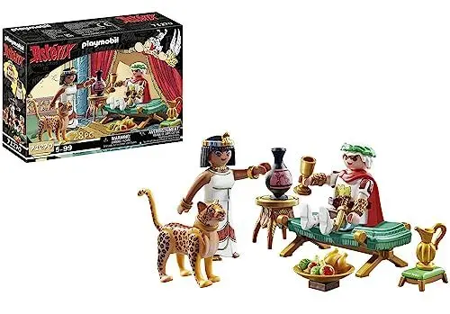 Produktbild: PLAYMOBIL Asterix 71270 Cäsar und Kleopatra, Leopard und eine Chaiselongue, Spielzeug für Kinder ab 5 Jahren